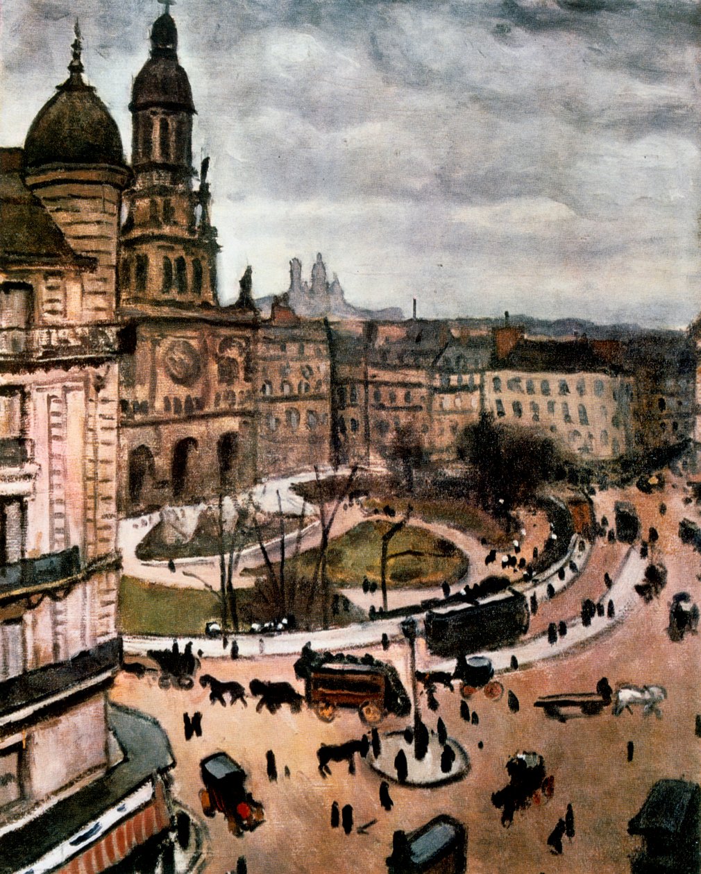 Praça da Trindade, em Paris, 1911. de Albert Marquet