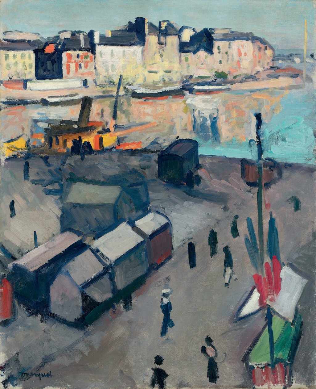 Port du Havre, c.1907 (petróleo sobre tela) de Albert Marquet
