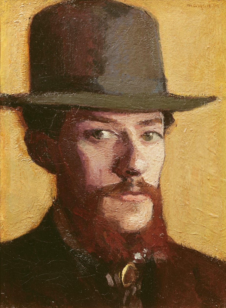 Retrato de Monsieur Mouliet num chapéu, c.1899 (óleo sobre tela) de Albert Marquet