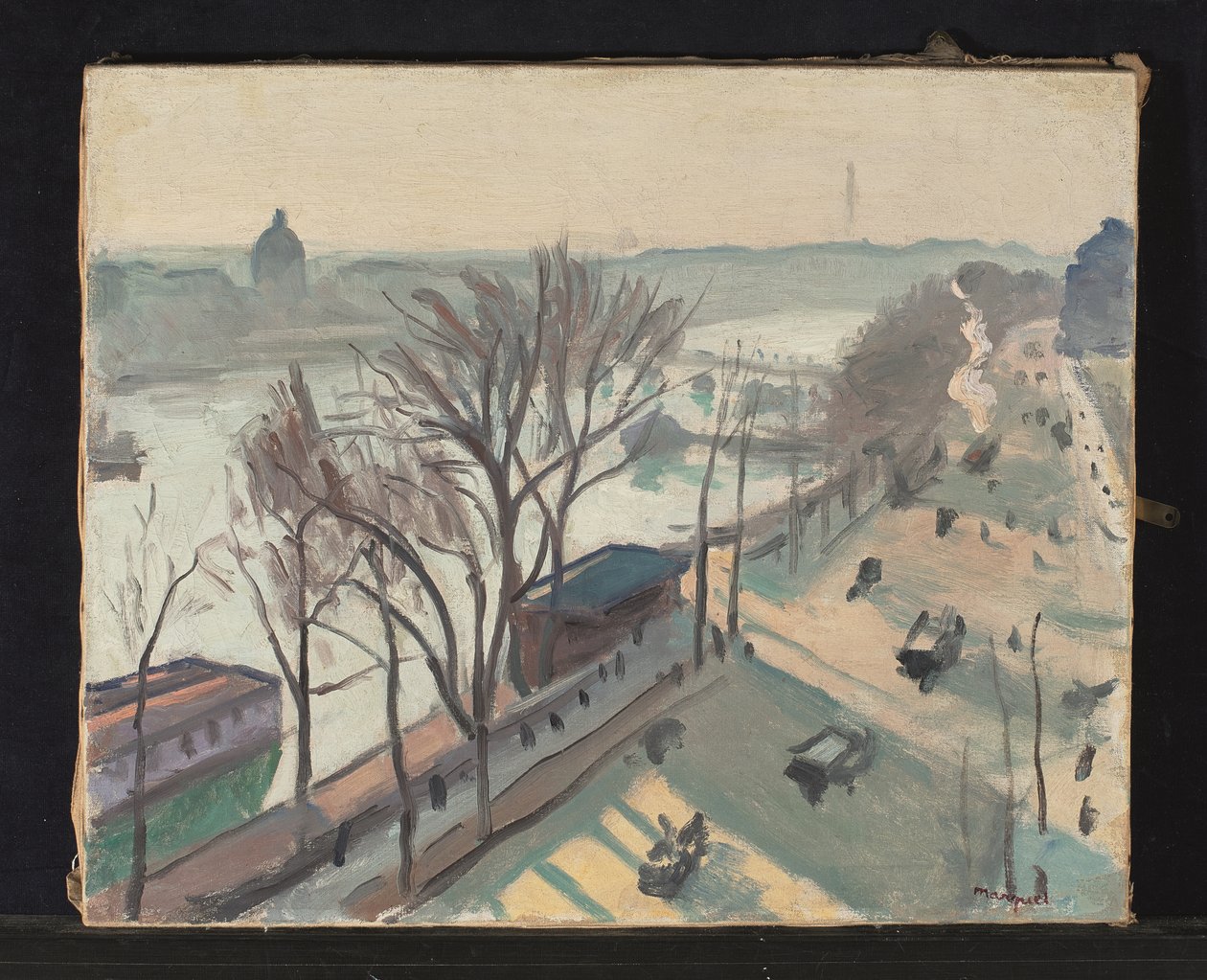 Quai du Louvre, sol pálido de Albert Marquet