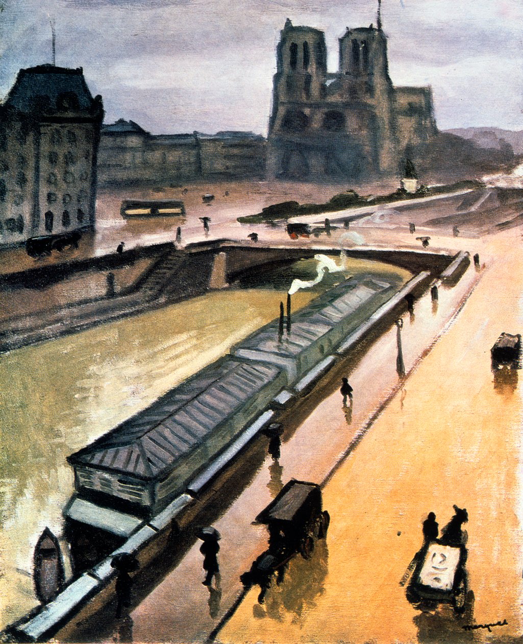 Dia chuvoso. Nossa Senhora de Paris, 1910 de Albert Marquet
