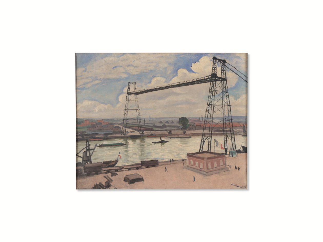 Rouen, a ponte de transporte de Albert Marquet