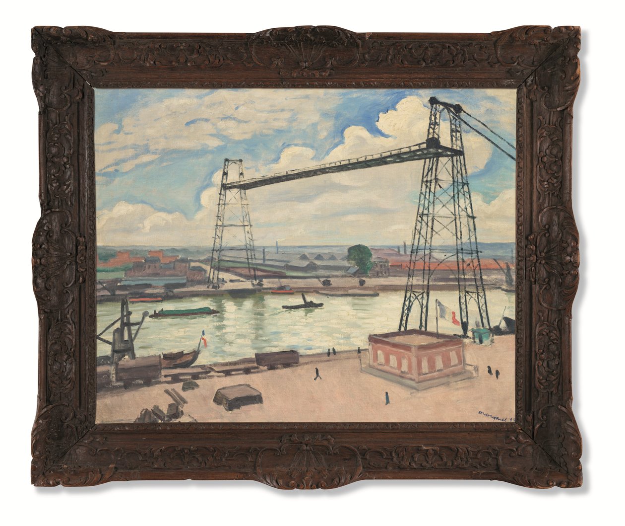 Rouen, a ponte de transporte de Albert Marquet