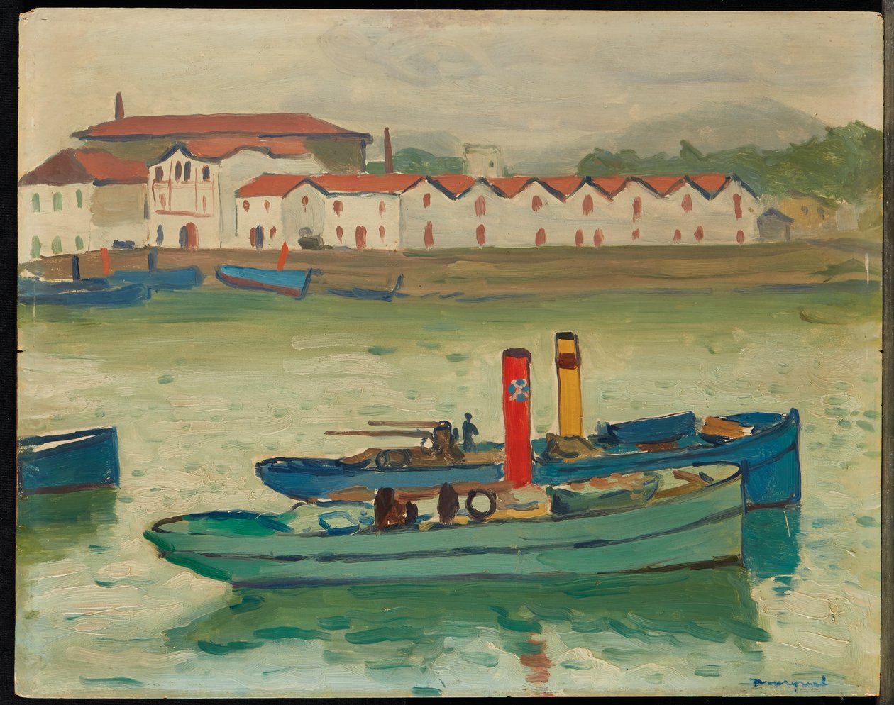 Saint-Jean-de-Luz, Bateau de Peche (óleo sobre painel) de Albert Marquet