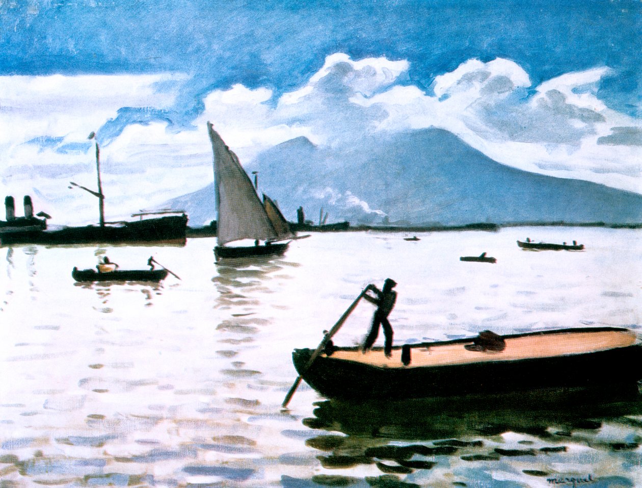 A Baía de Nápoles, 1909 de Albert Marquet