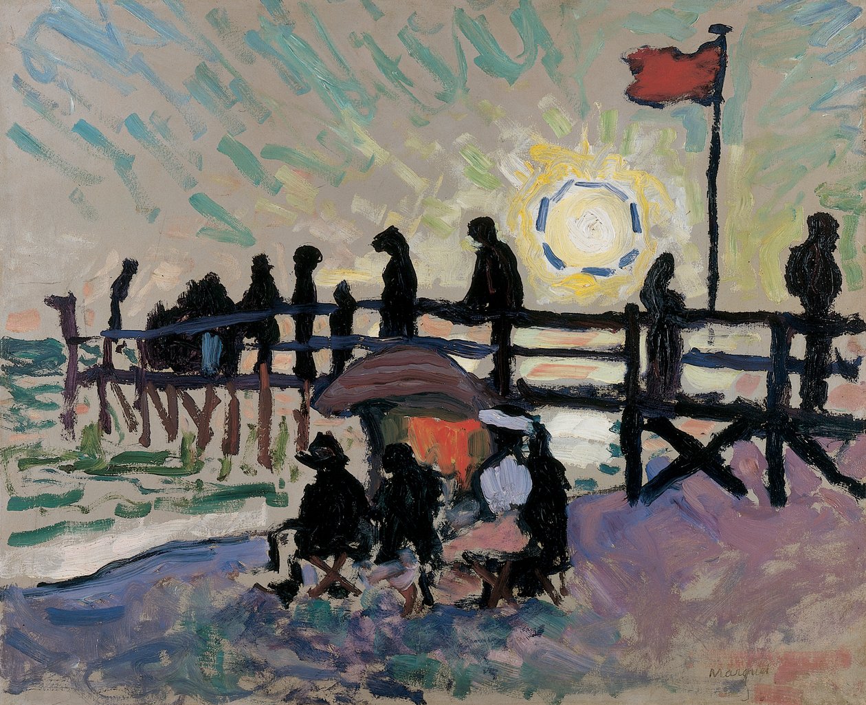 A ponte pedonal em Sainte-Adresse de Albert Marquet