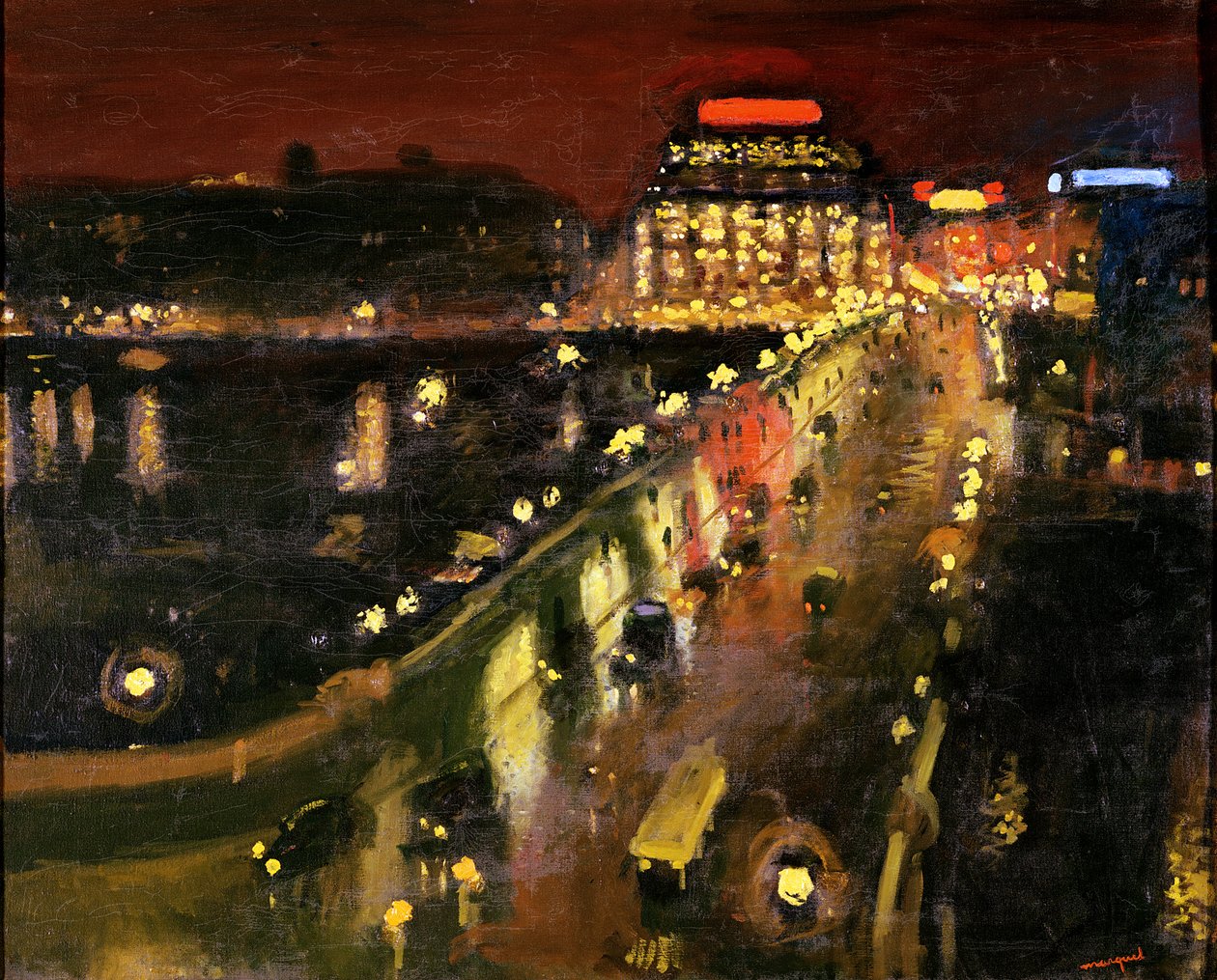 A Pont Neuf à noite de Albert Marquet