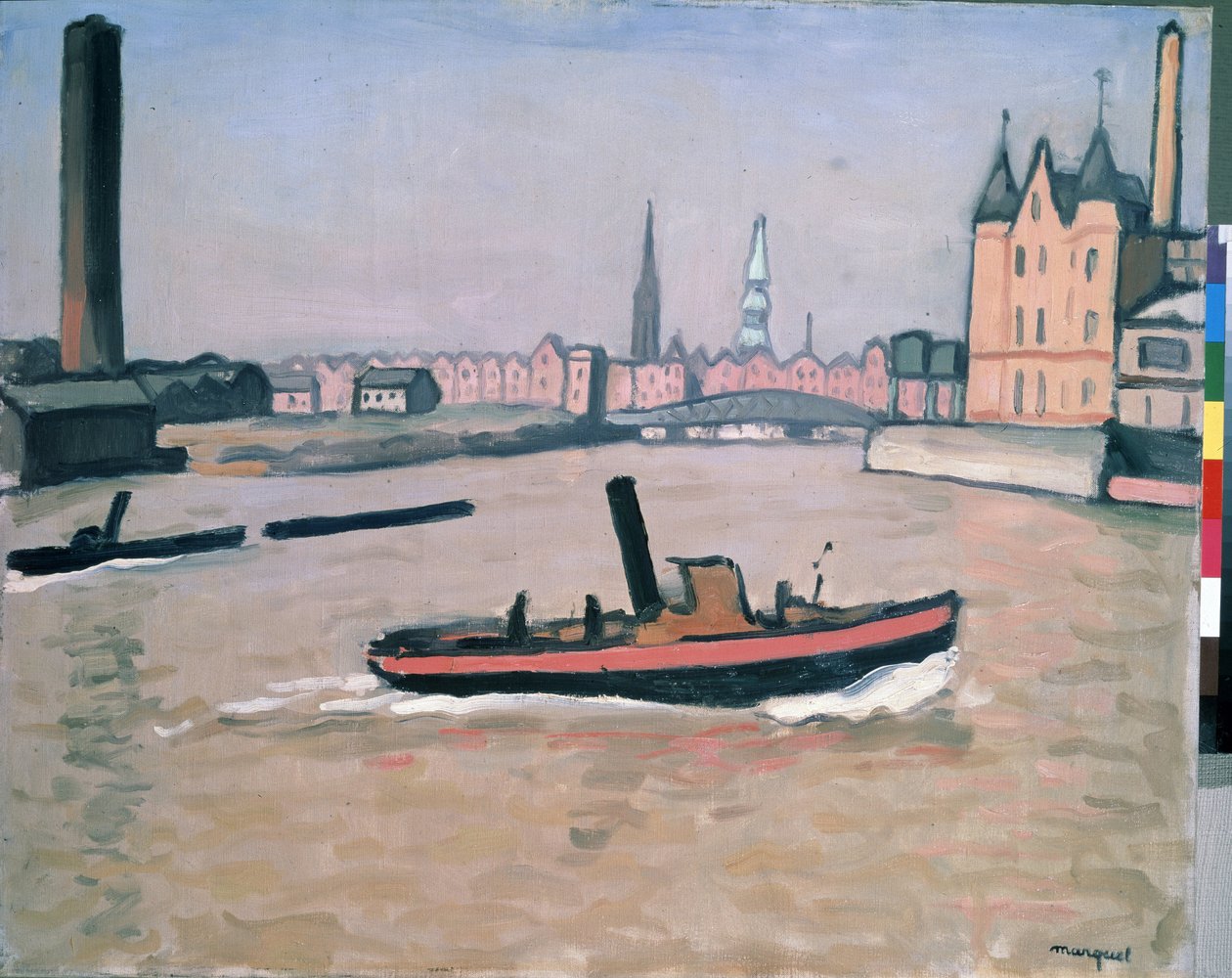 O Porto de Hamburgo 1909 (óleo sobre tela) de Albert Marquet