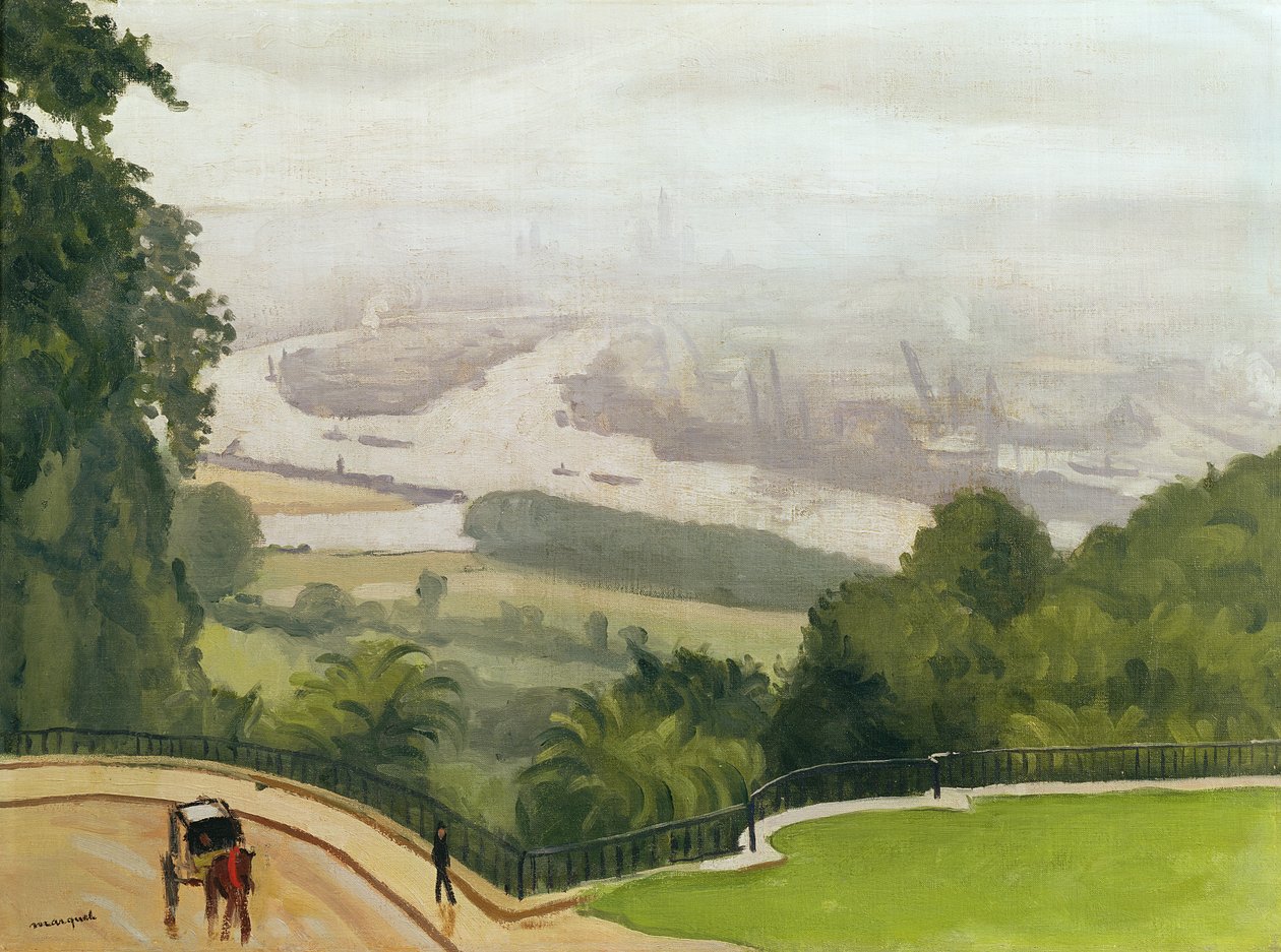 O Porto de Rouen (óleo sobre tela) de Albert Marquet