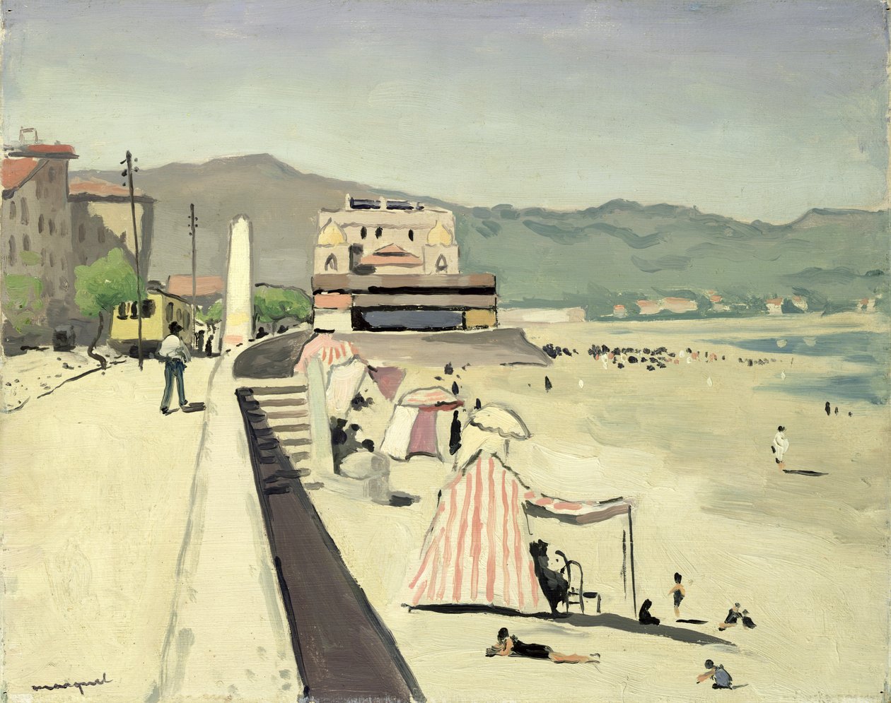 As Areias de Olonne (óleo sobre painel) de Albert Marquet