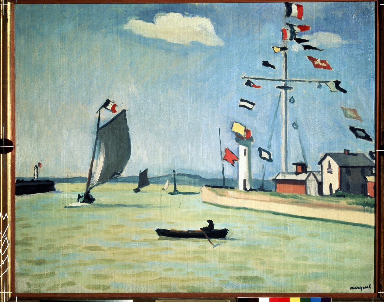 O porto de Honfleur na Normandia de Albert Marquet