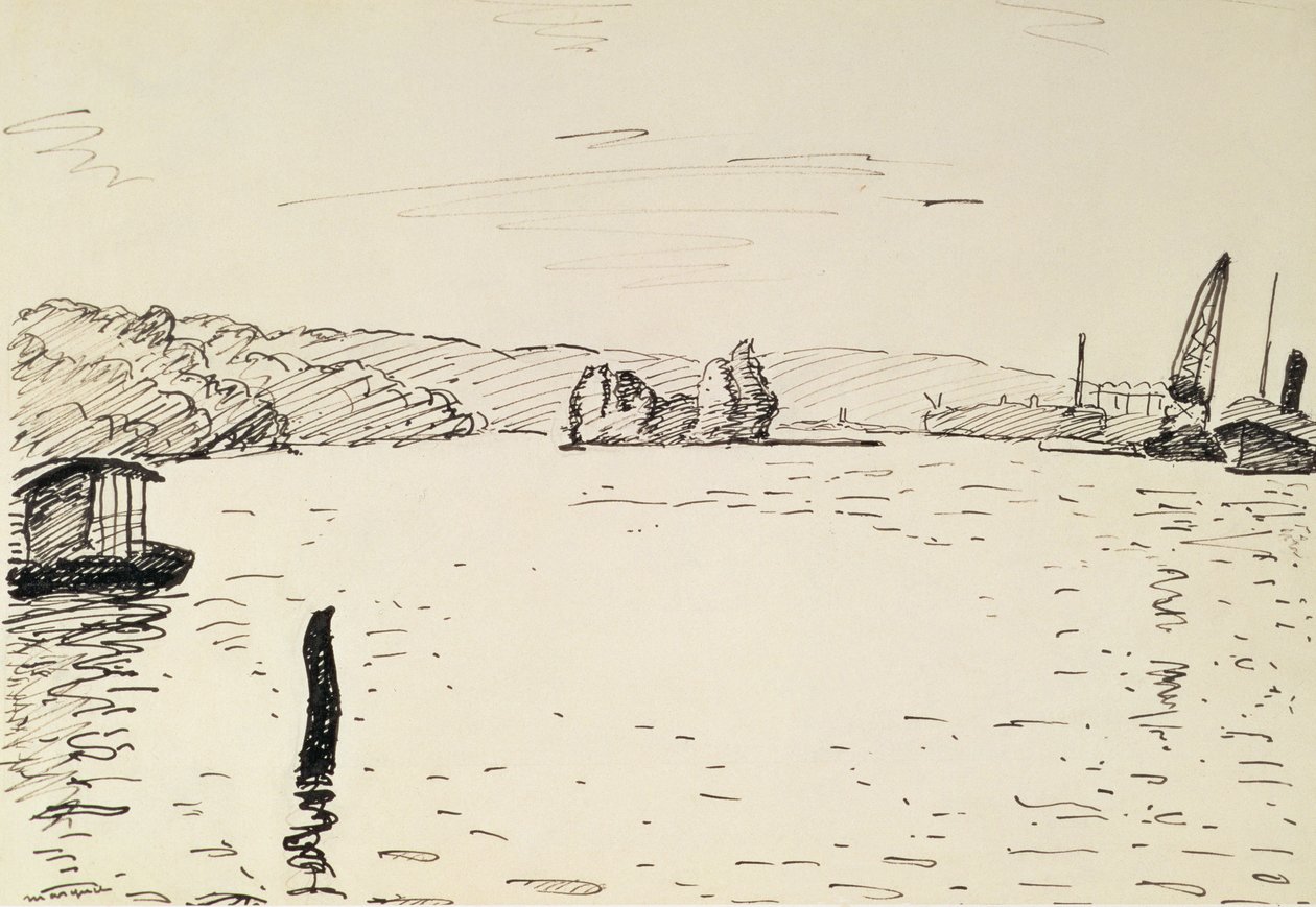 Vista nos arredores de Rouen de Albert Marquet