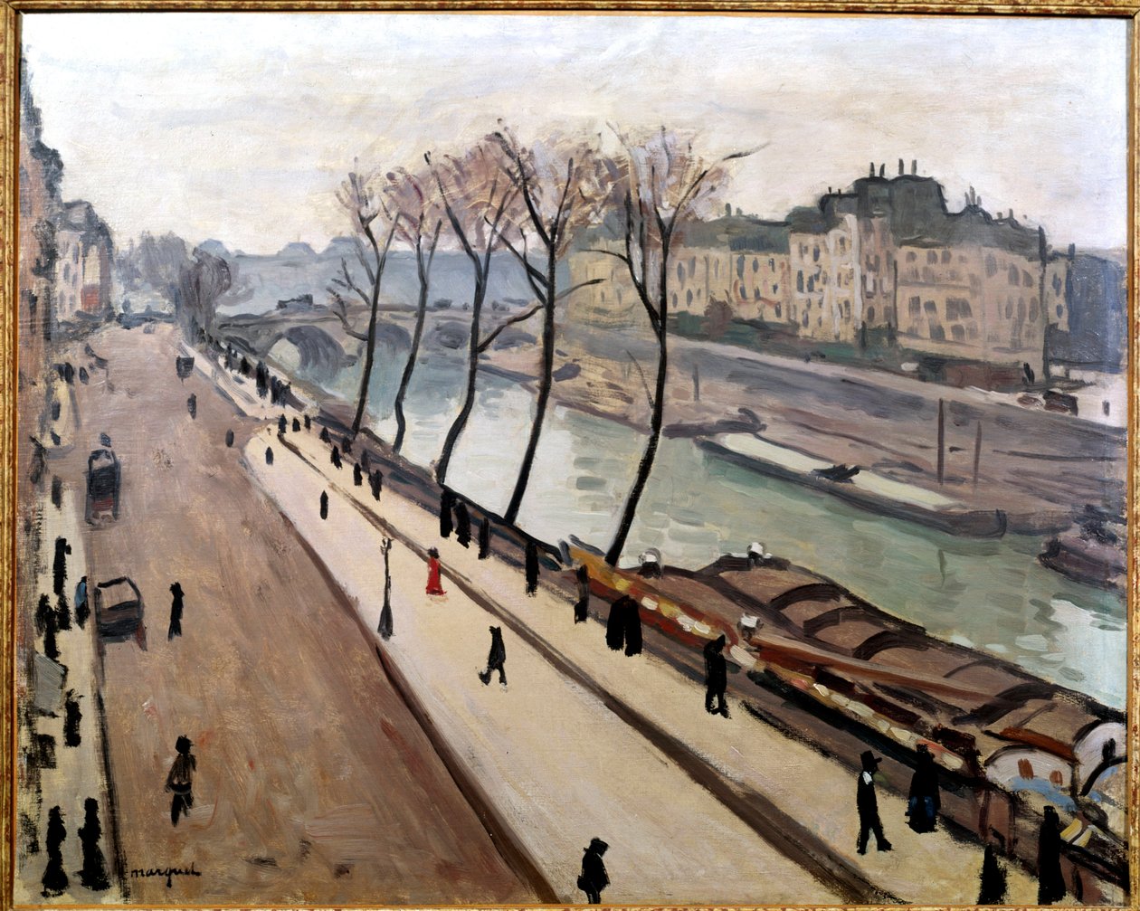Vista do Sena a partir do Quai des Grands Augustins em Paris de Albert Marquet