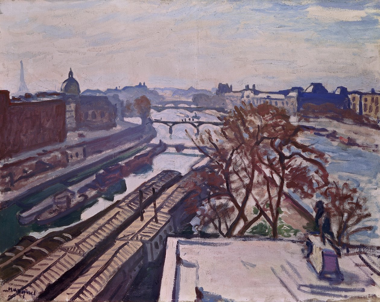 Vista do Sena com o monumento Henri IV de Albert Marquet