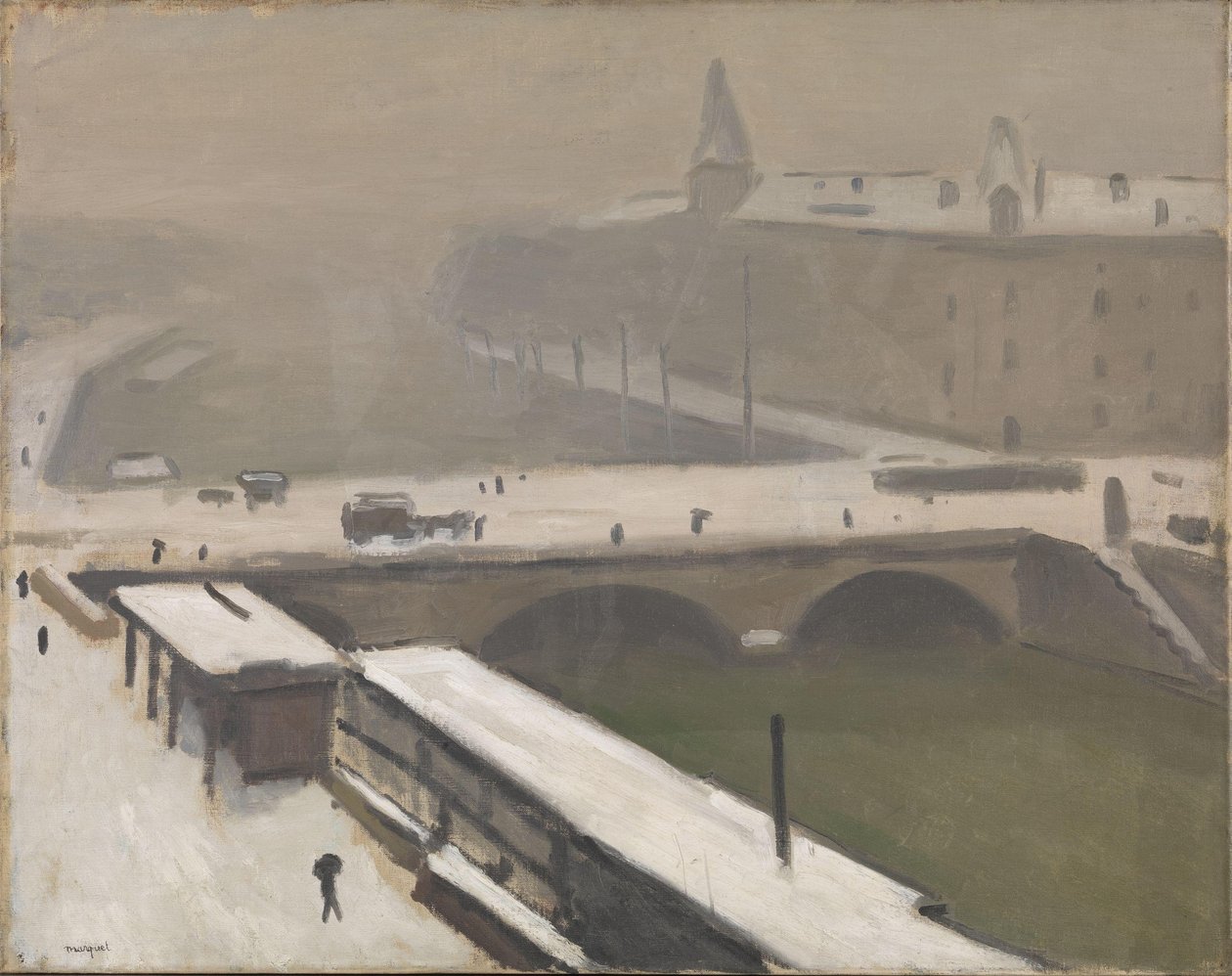 Winter by the Seine, c.1900-16 (óleo sobre tela) de Albert Marquet