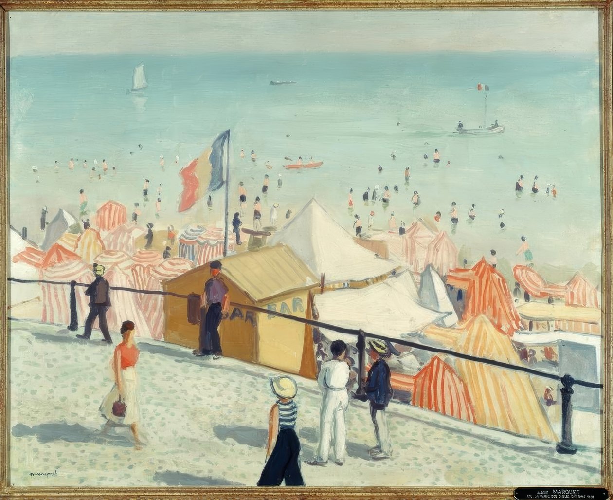 Verão, praias de Les Sables d&39;Olonne de Albert Marquet