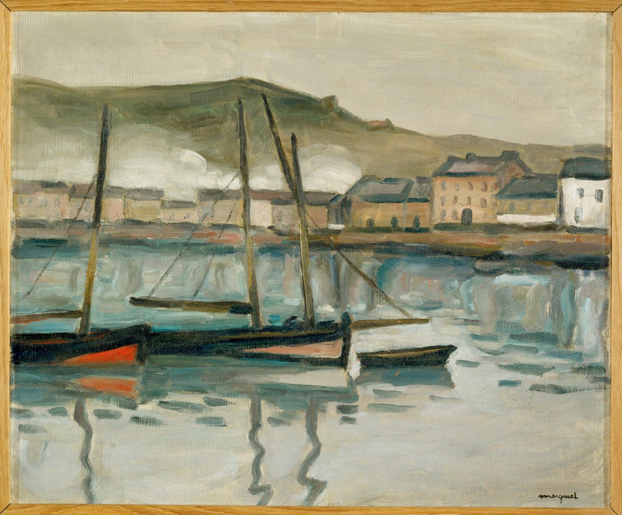 O porto de Fecamp, Normandia (óleo sobre tela) de Albert Marquet