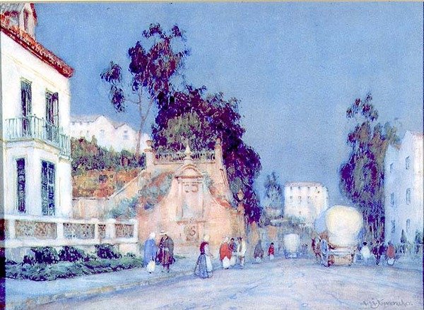 No início da noite em uma cidade espanhola de Albert Moulton Foweraker