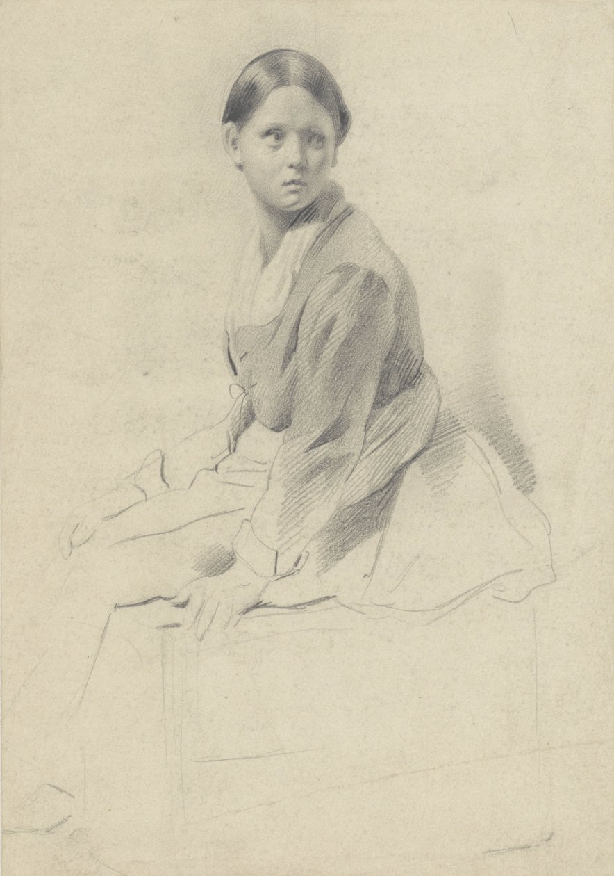 mulher jovem sentada de Albert  Neuhuys