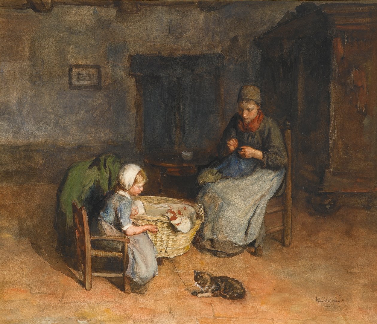 Uma casa holandesa (wc no papel) de Albert Neuhuys