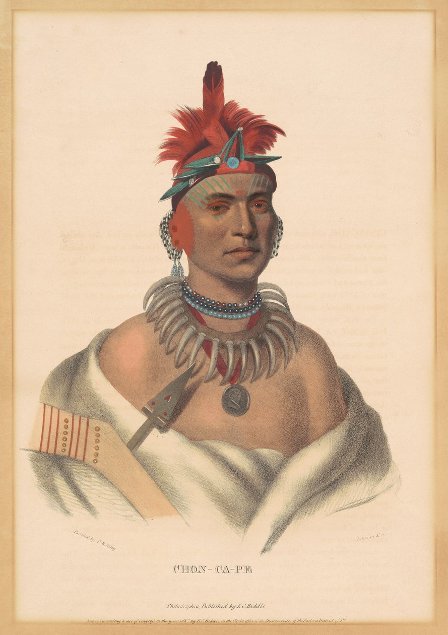 Chon-Ca-Pe de Albert Newsam, after Henry Inman, after Charles Bird King