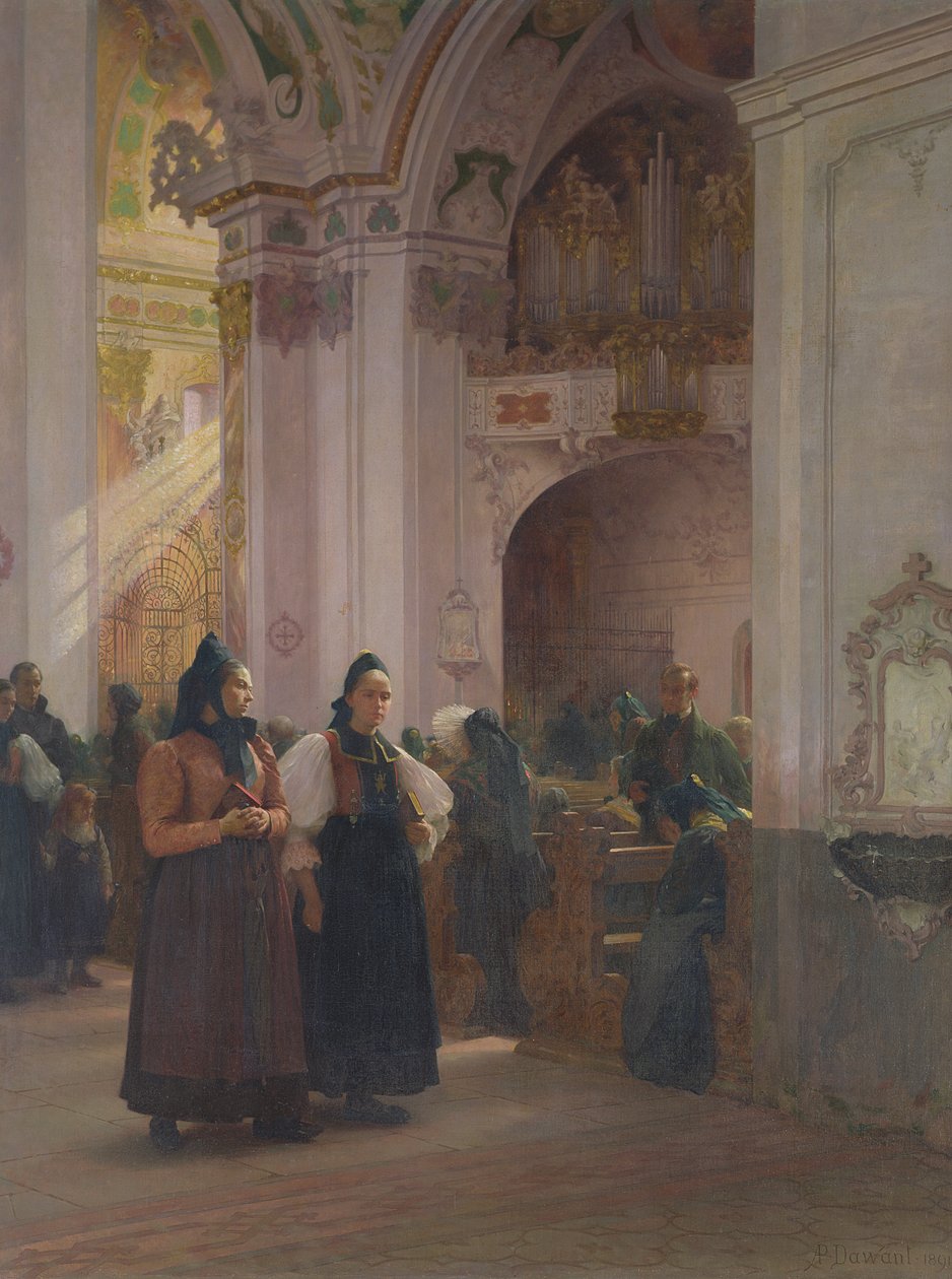 O fim da missa em Einsiedeln de Albert Pierre Dawant
