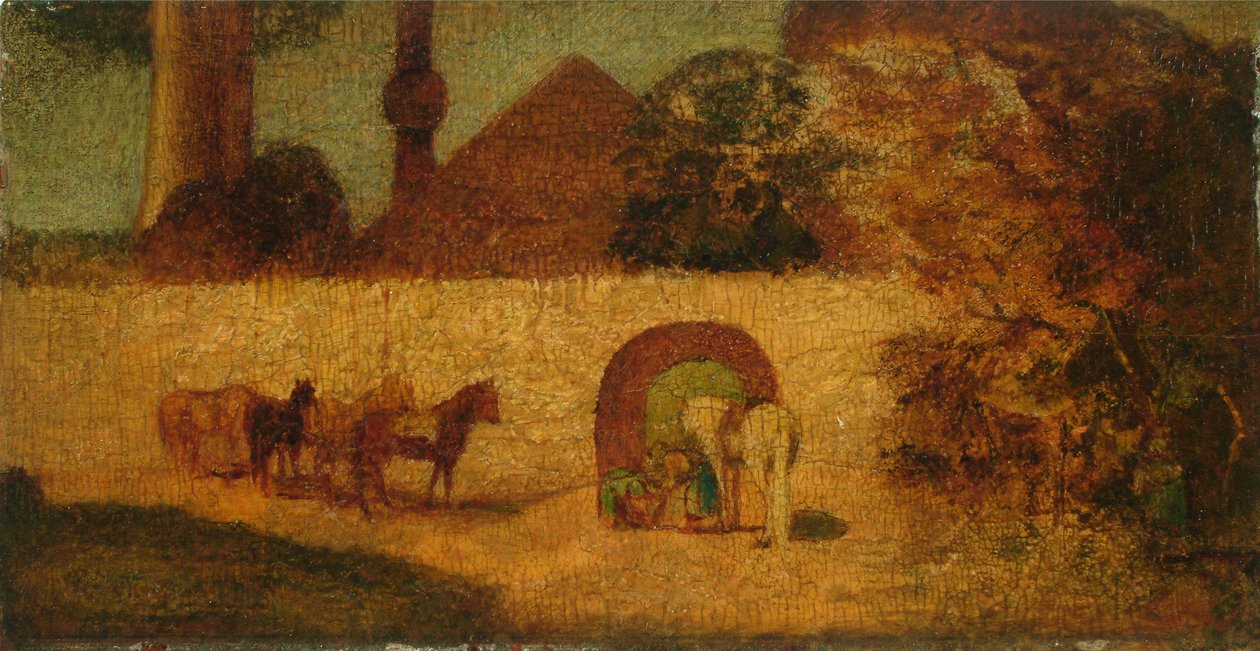 Pelo Túmulo do Profeta, c.1882 (óleo no painel) de Albert Pinkham Ryder