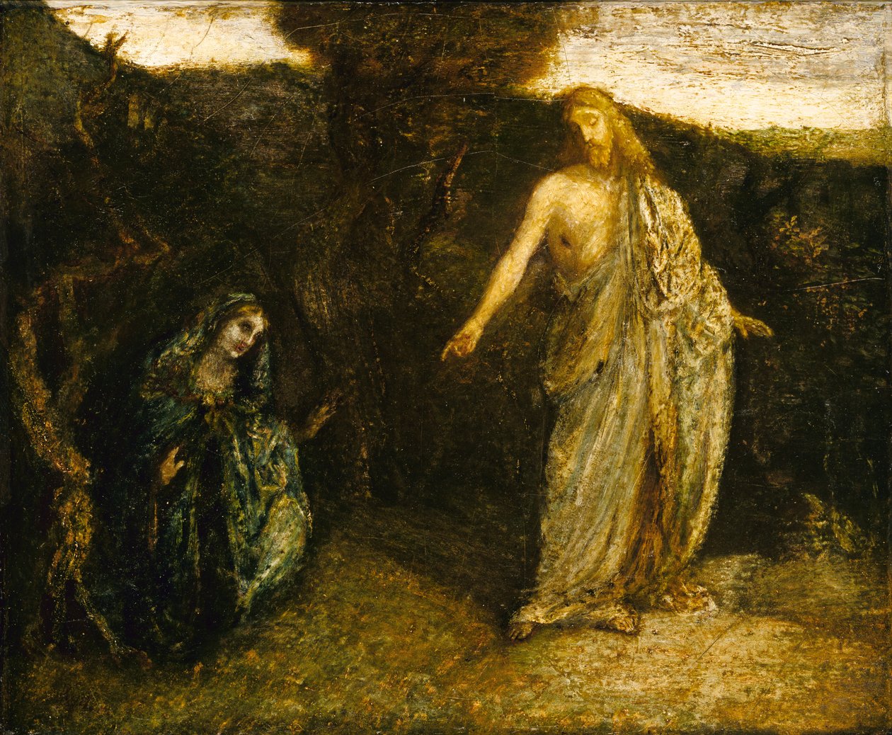 Cristo Aparecendo a Maria, c. 1885. de Albert Pinkham Ryder