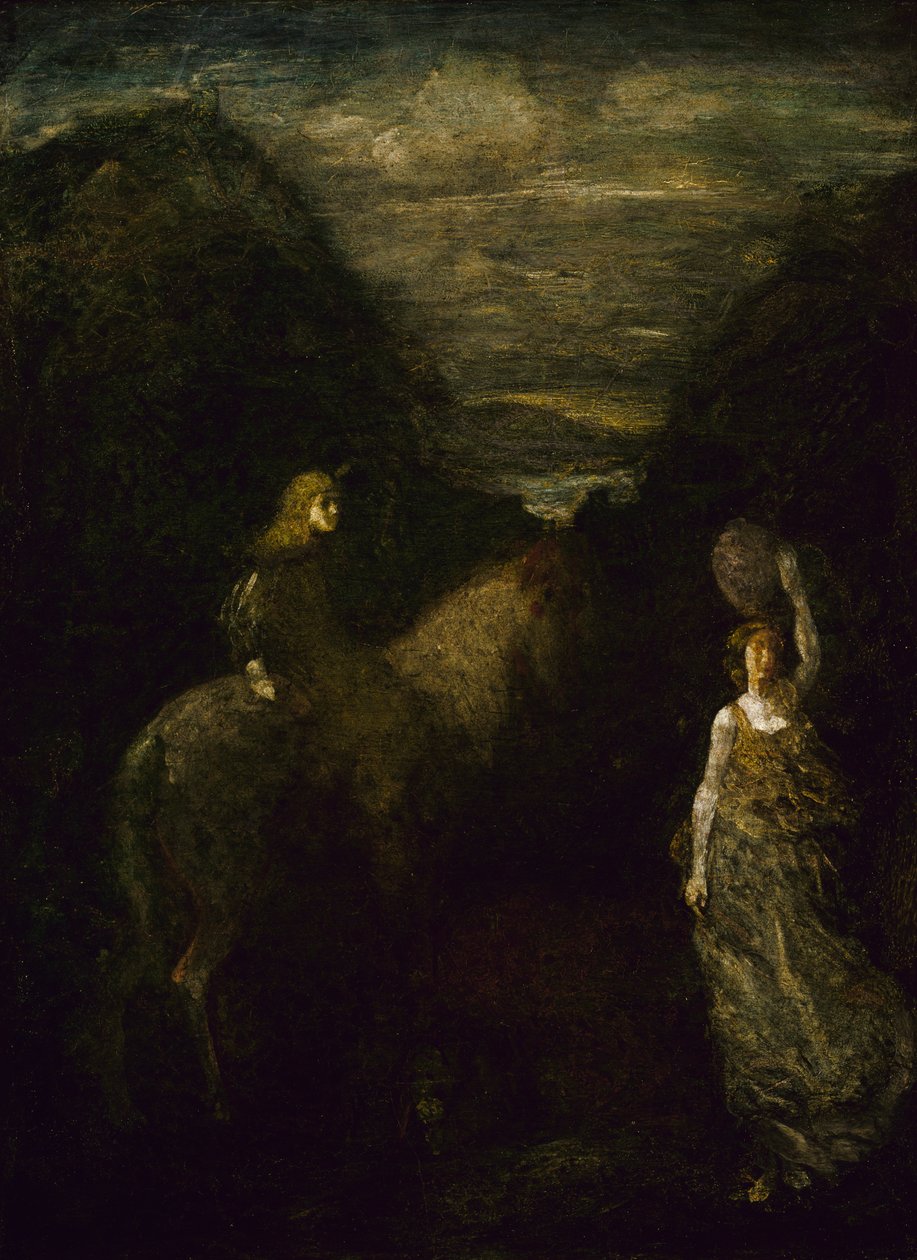 Rei Cophetua e a empregada mendiga, em 1906 ou 1907. de Albert Pinkham Ryder