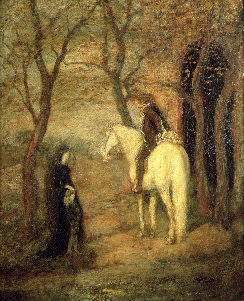 Encontro à beira da estrada de Albert Pinkham Ryder