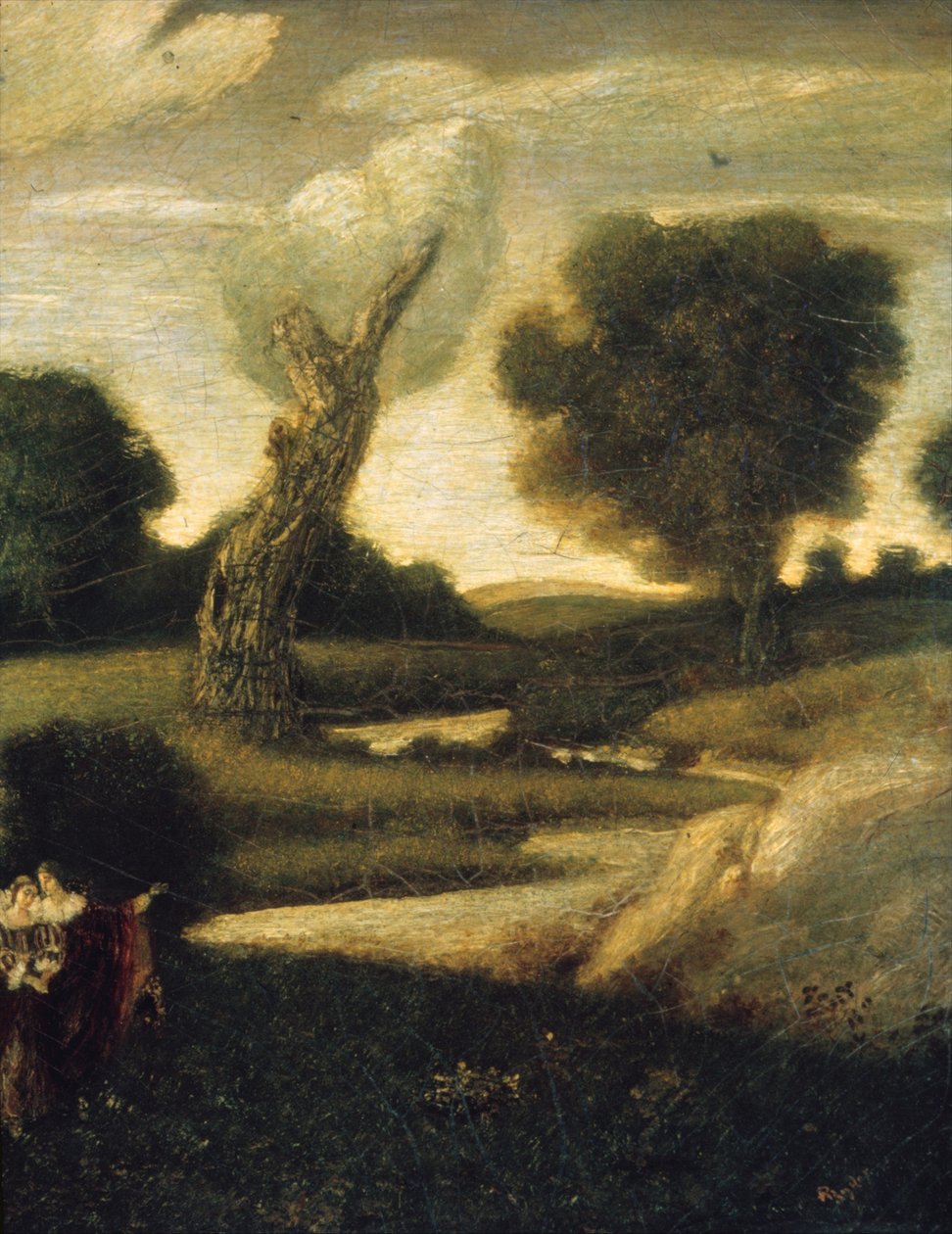 A Floresta de Arden, 1888-97, retrabalhada em 1908. de Albert Pinkham Ryder