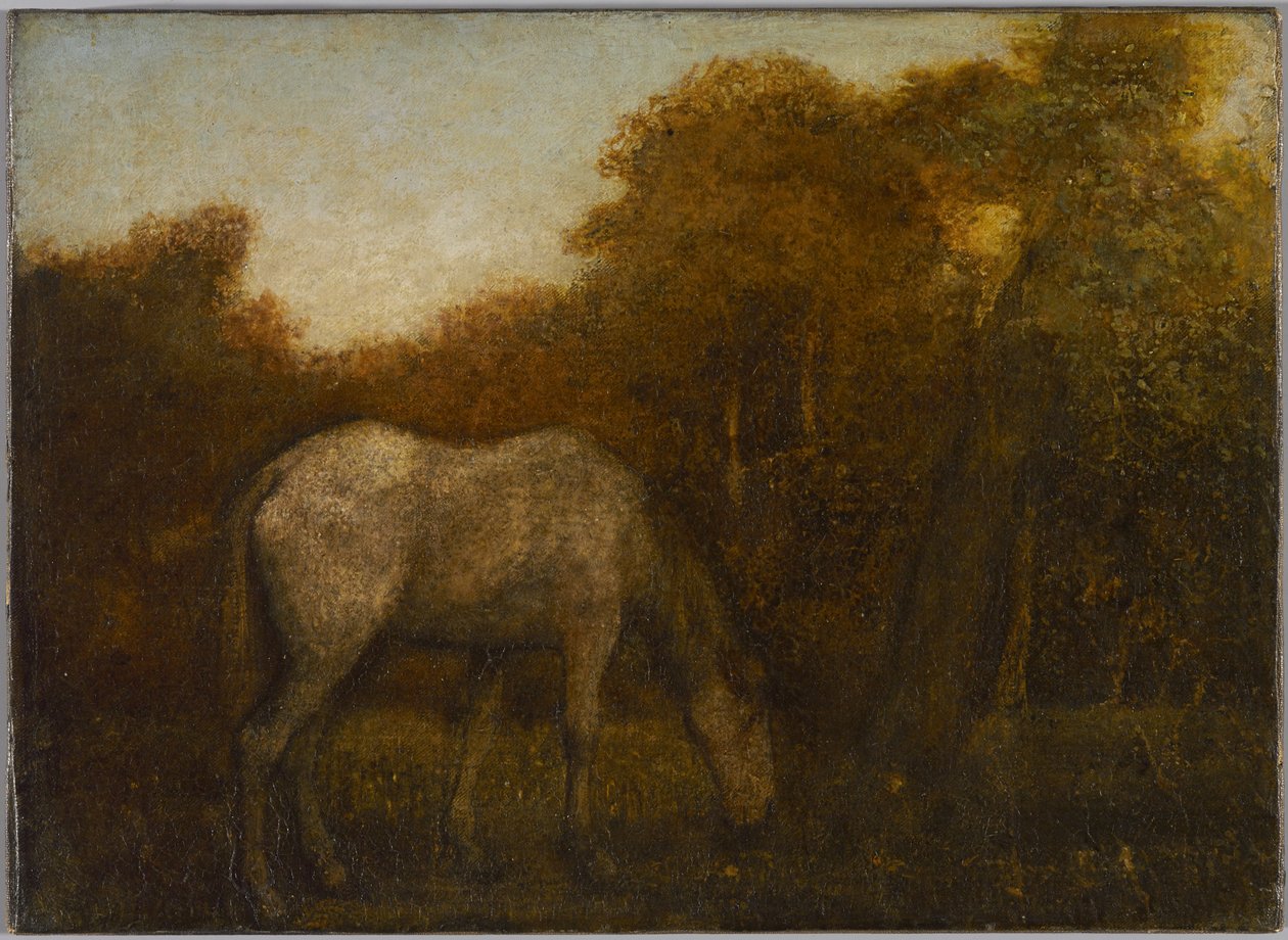 O cavalo pastando, meados dos anos 1870 de Albert Pinkham Ryder