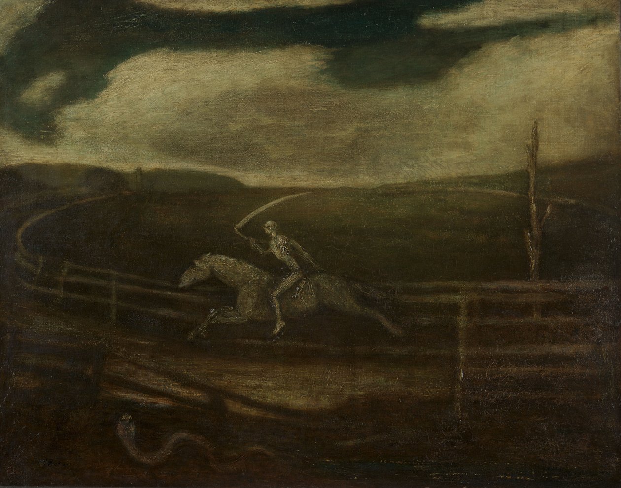 The Race Track ou Death on a Pale Horse, c.1896-1908 (óleo sobre tela) de Albert Pinkham Ryder