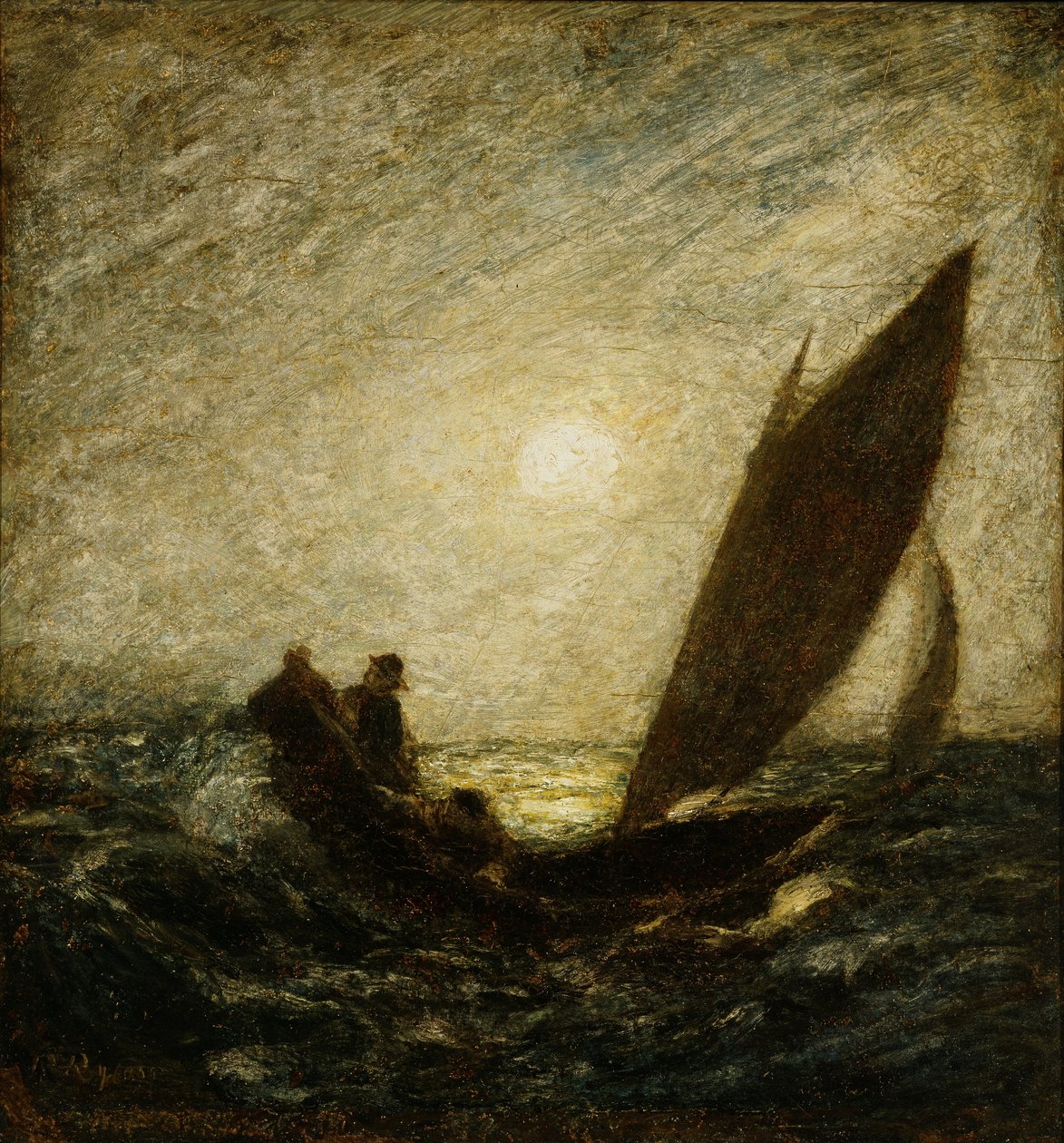 Com mastro inclinado e proa inclinada de Albert Pinkham Ryder