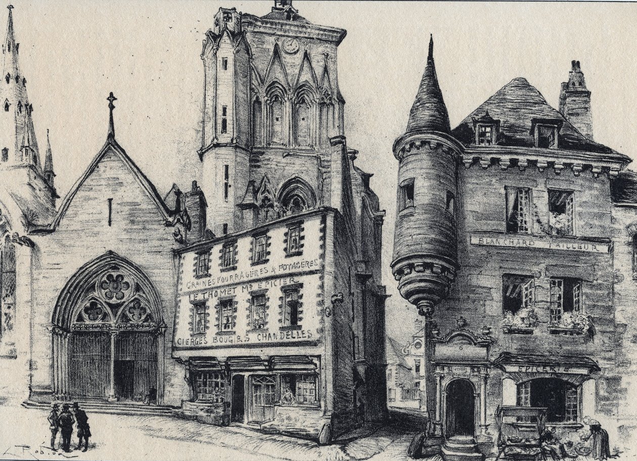 Grande rue de Guingamp no departamento de Cotes-d