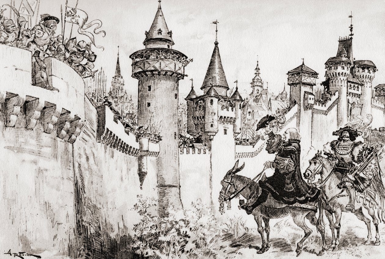 La Harangue Faite Par Ulric Gallet A Picrochole ou o harangue entregue por Ulric Gallet a Picrochole. de Albert Robida