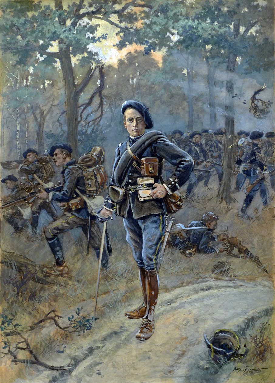 Retrato de Henry Robida, c.1910 (aguarela) de Albert Robida