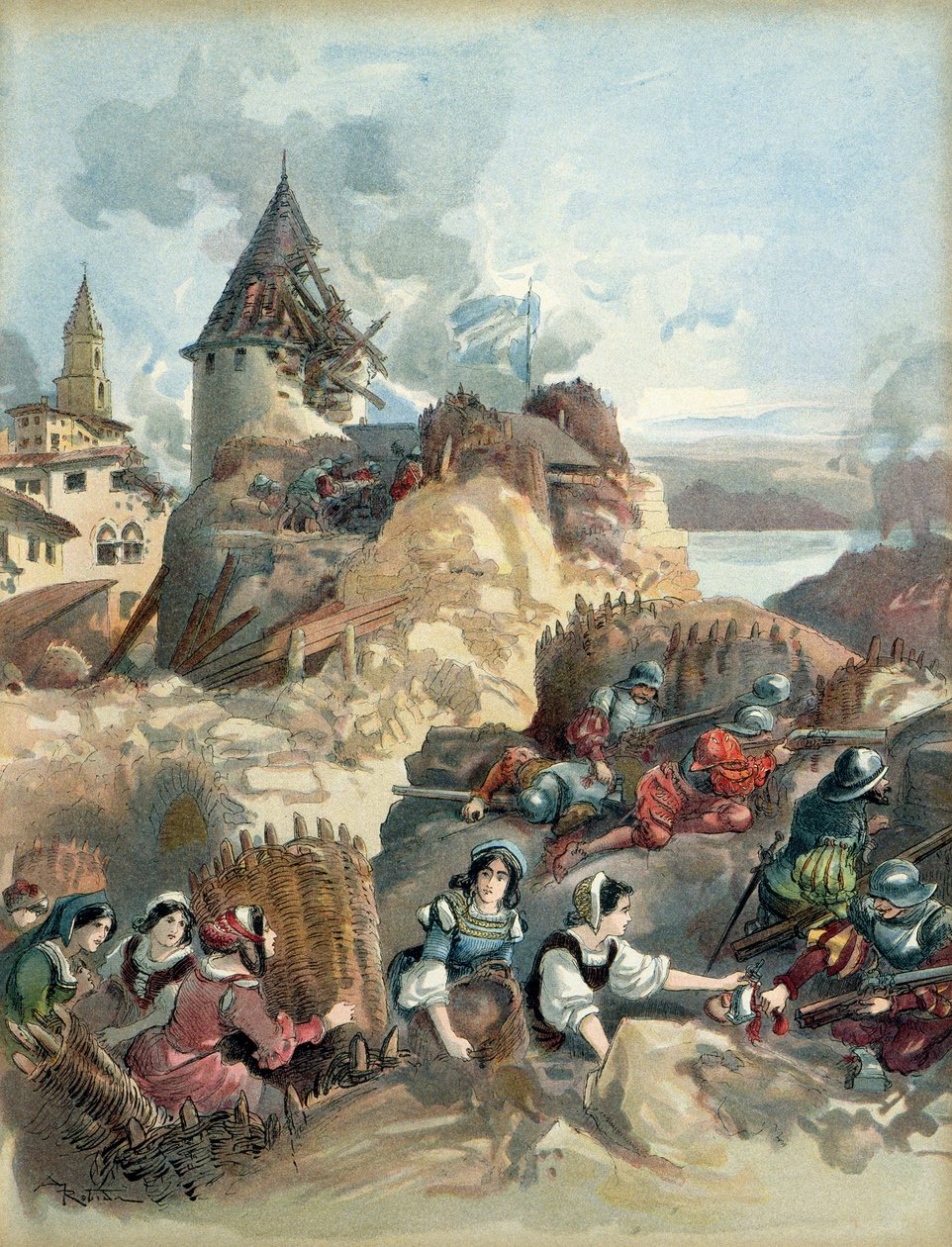 Sexta guerra italiana de Albert Robida