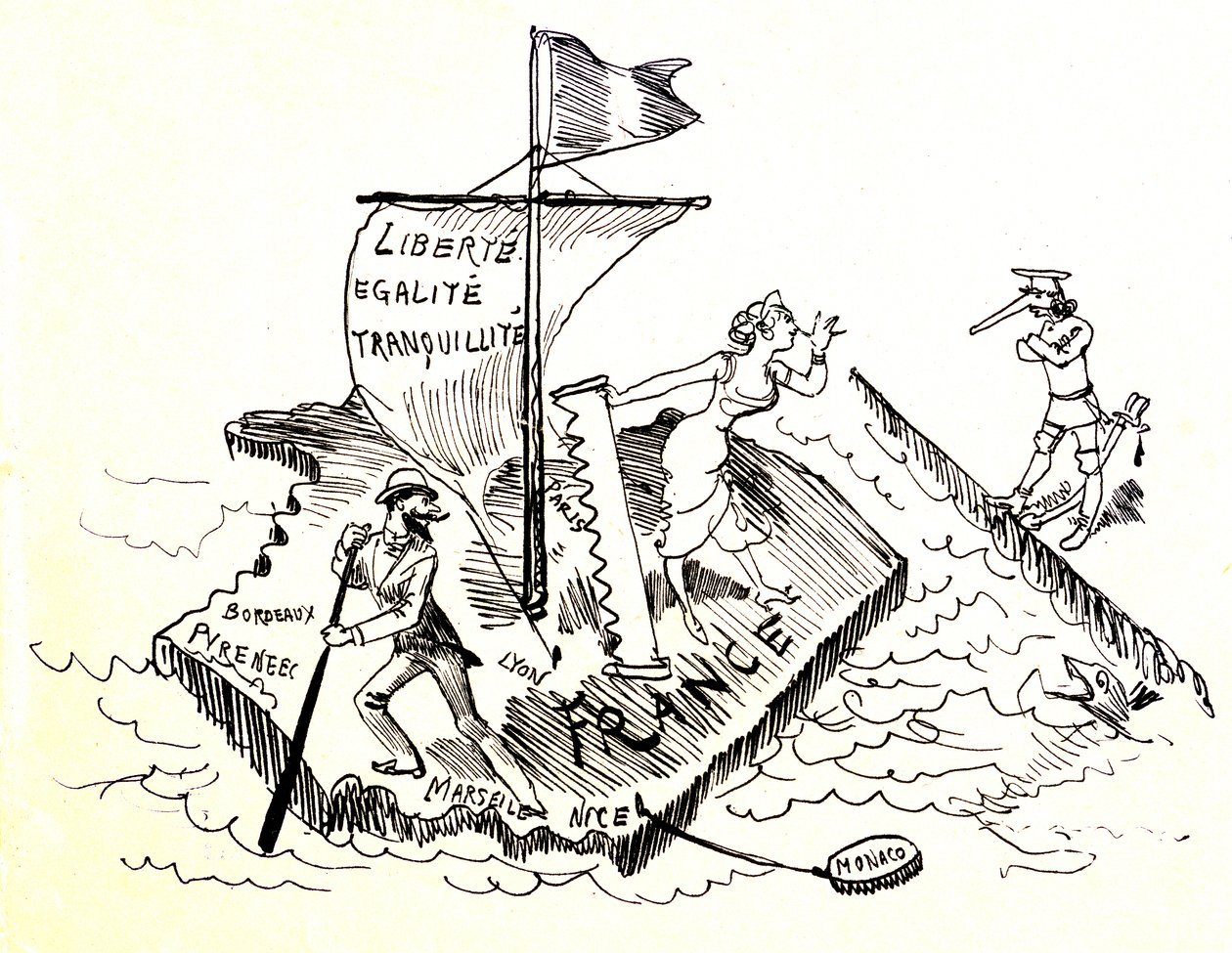 A independência da França (desenho) de Albert Robida