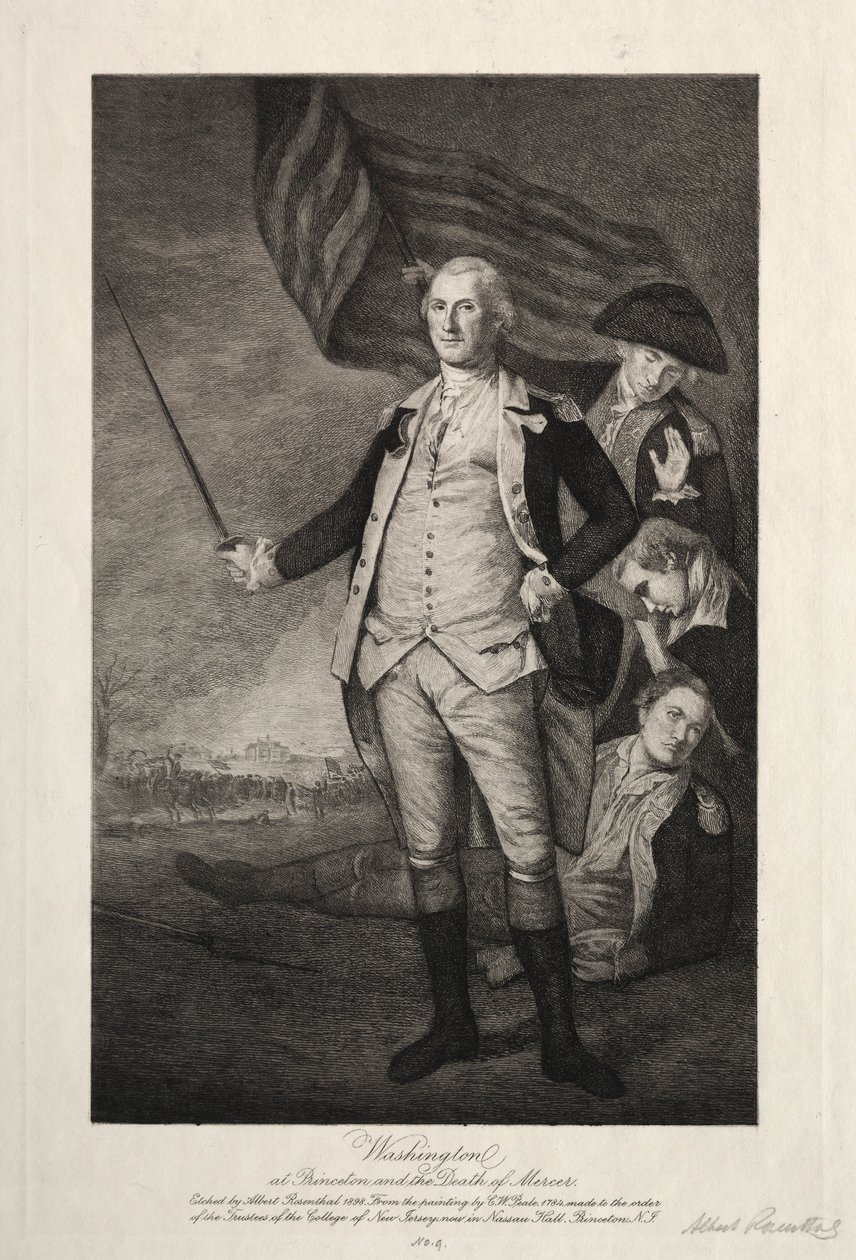 George Washington em Princeton de Albert Rosenthal