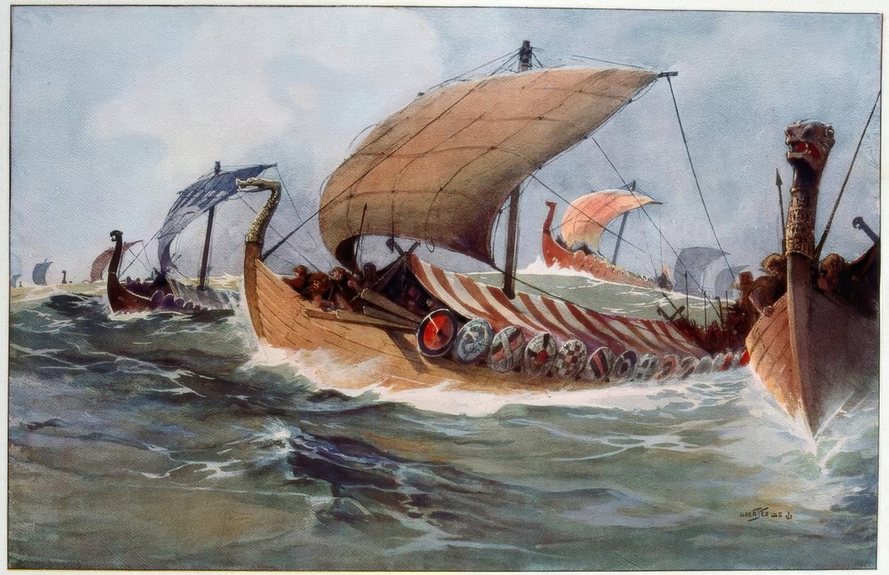 Drakkar. Navios vikings à vela de Albert Sébille