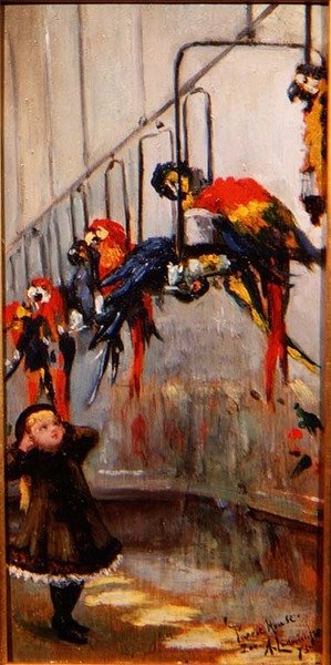 A Casa dos Papagaios, Jardim Zoológico de Londres de Albert Snr. Ludovici