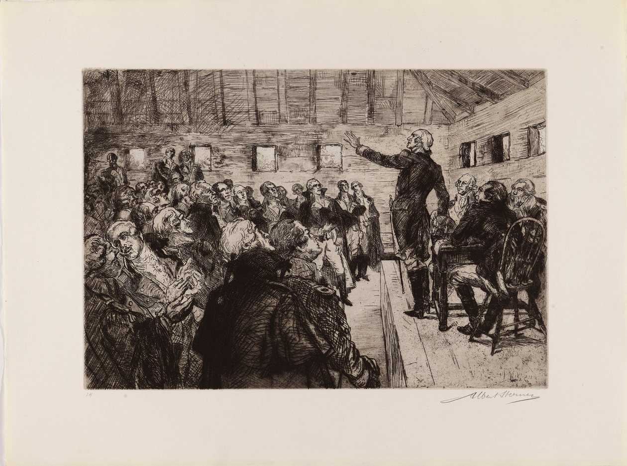Washington impede uma ditadura militar (da pasta "The Bicentennial Pageant of George Washington") de Albert Sterner