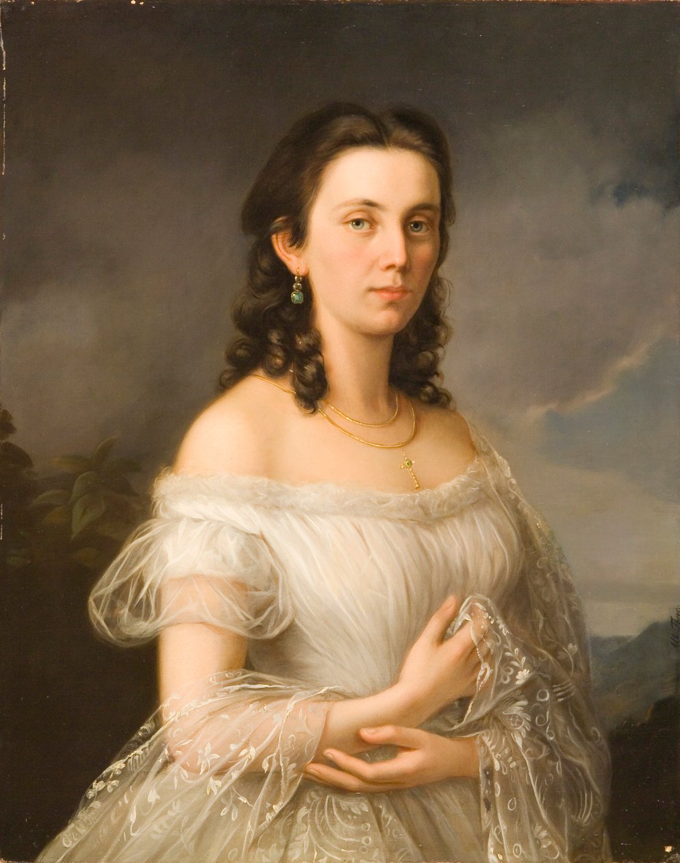 Albert Theer (1815-1902) - Princesa Júlia do Liechtenstein (1817-1895), nascida Condessa Potocki de Albert Theer