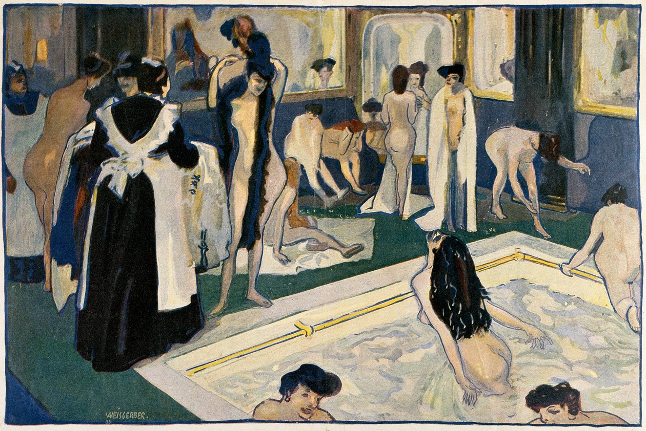 Banheiro em paris de Albert Weisgerber