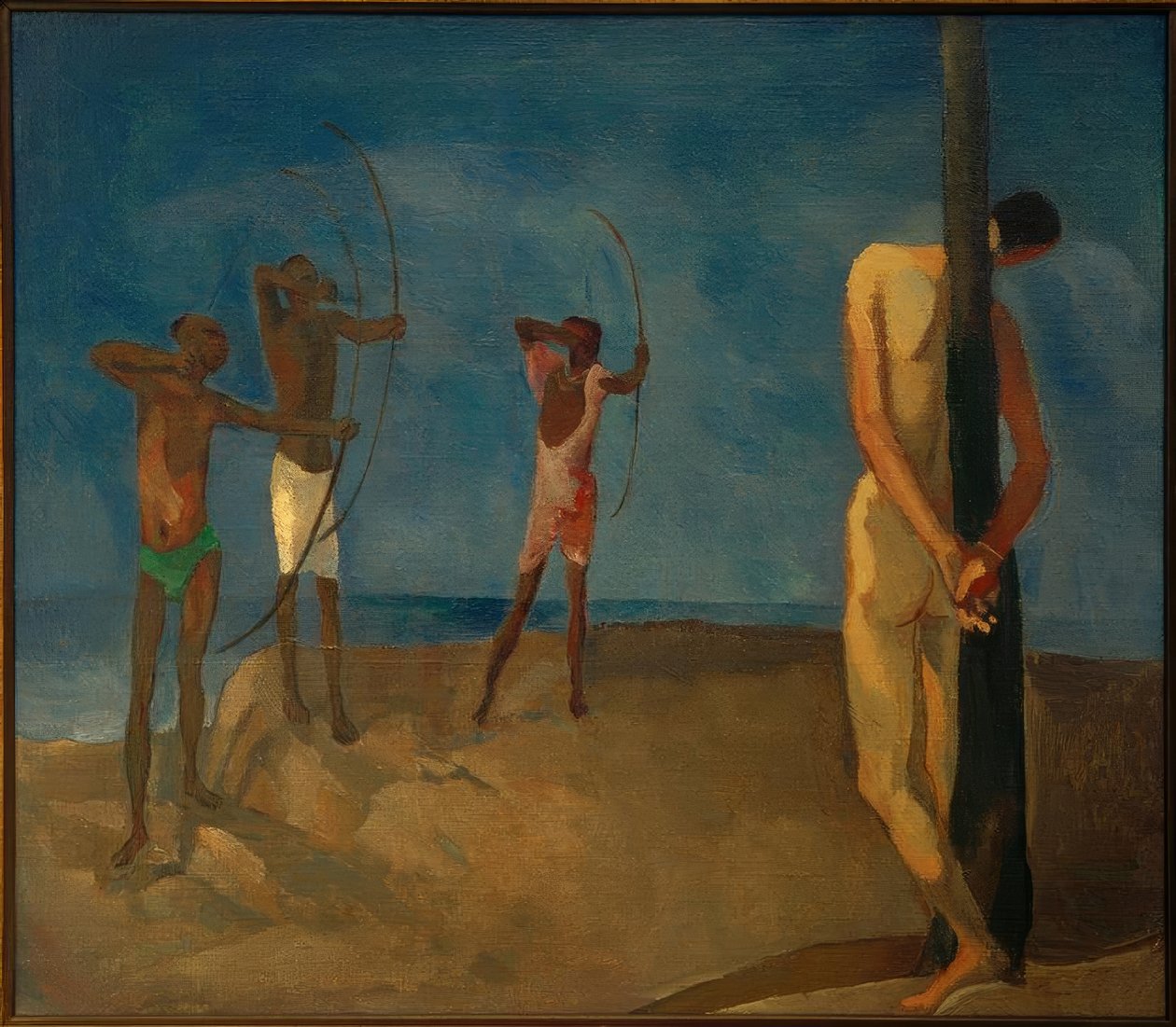 Sebastian com arqueiros negros de Albert Weisgerber