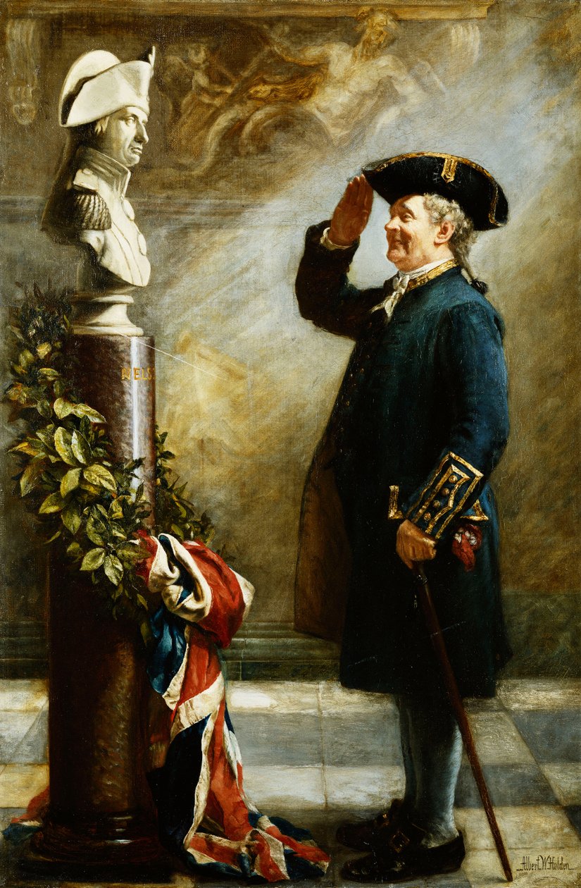 Saudando o Almirante (óleo sobre tela) de Albert William Holden