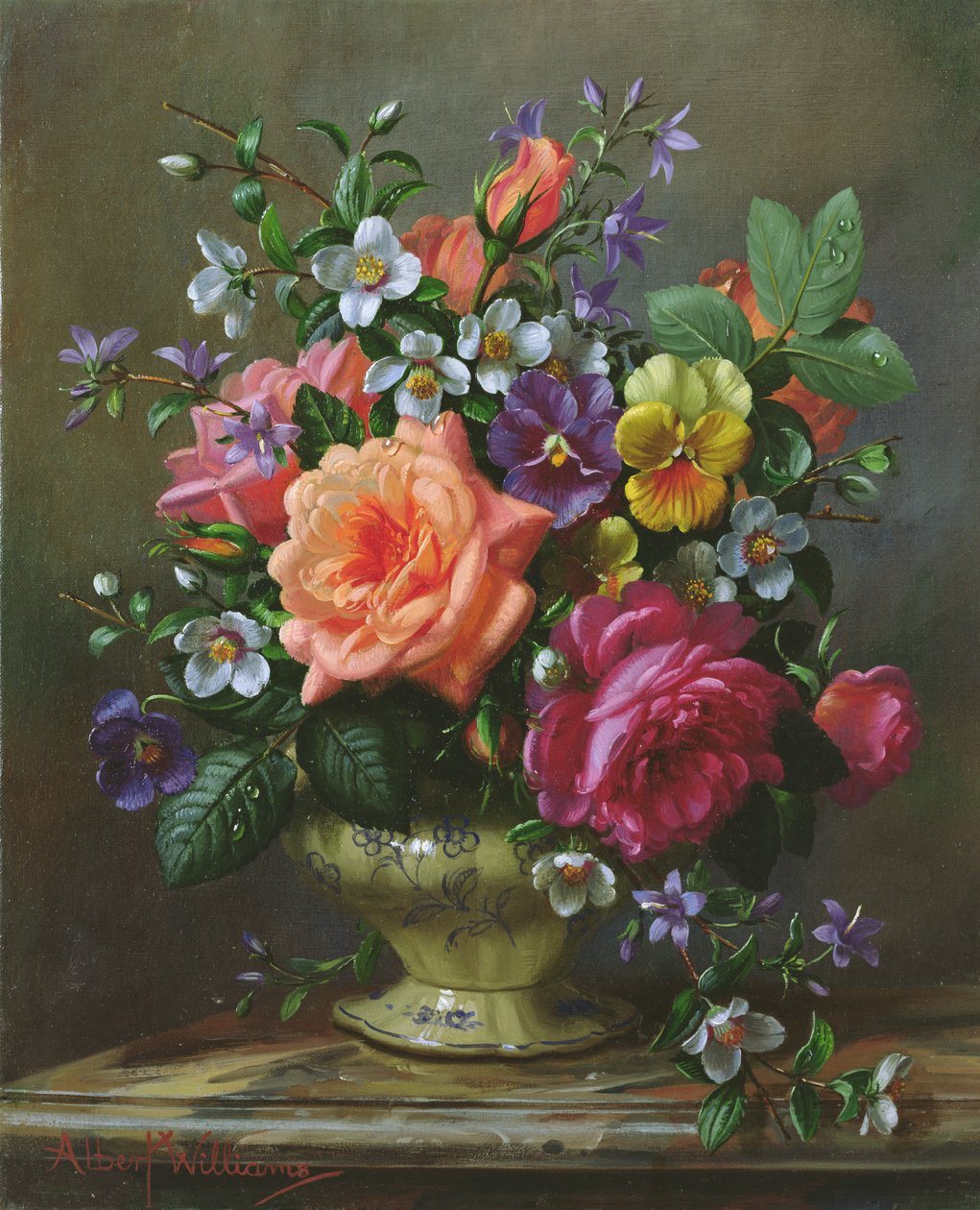 AB1112 Rosas e amores-perfeitos de Albert Williams