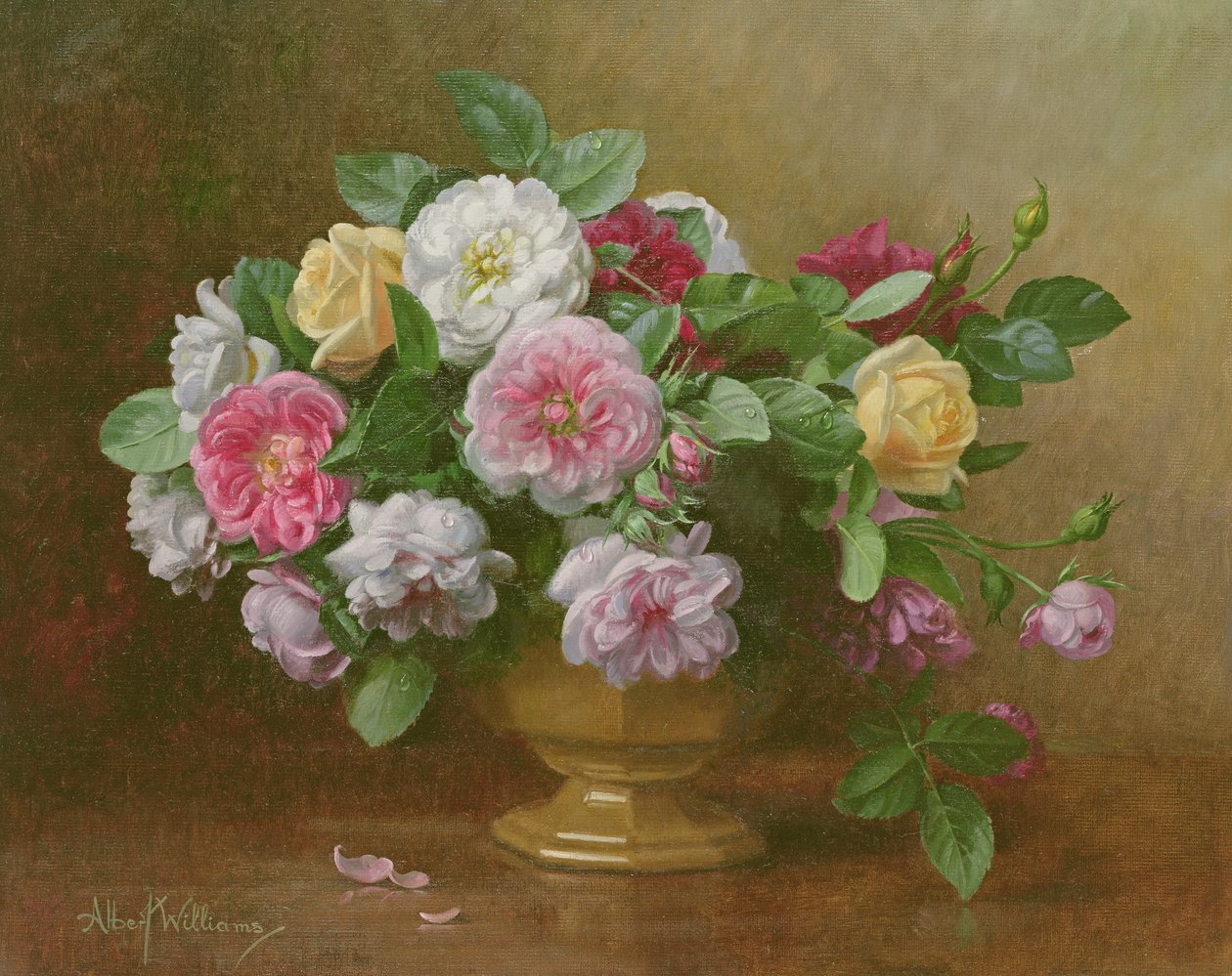 AB1192 Uma taça de rosas de Albert Williams