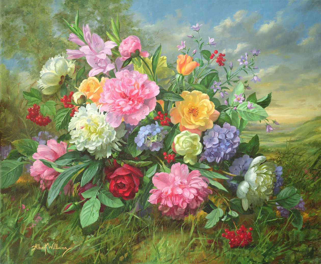 AB18 Peônias e Hortênsia de Albert Williams